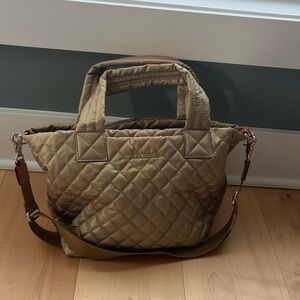 MZ Wallace Quilted Gold Tote